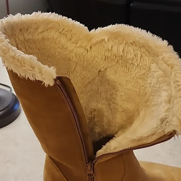 Womens Universal Thread Charleigh Tall Shearling Style Boots - Picture 7 of 9